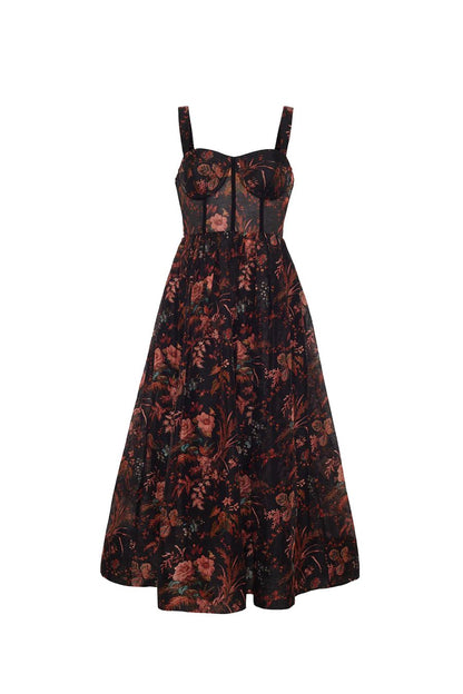 Pheobe Midi in Pindell Black