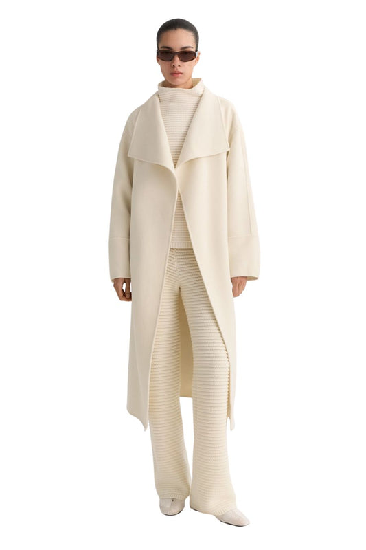 Long Coat in Feather White