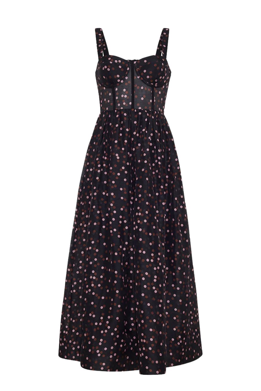 Pheobe Midi in Stamped Dot Black