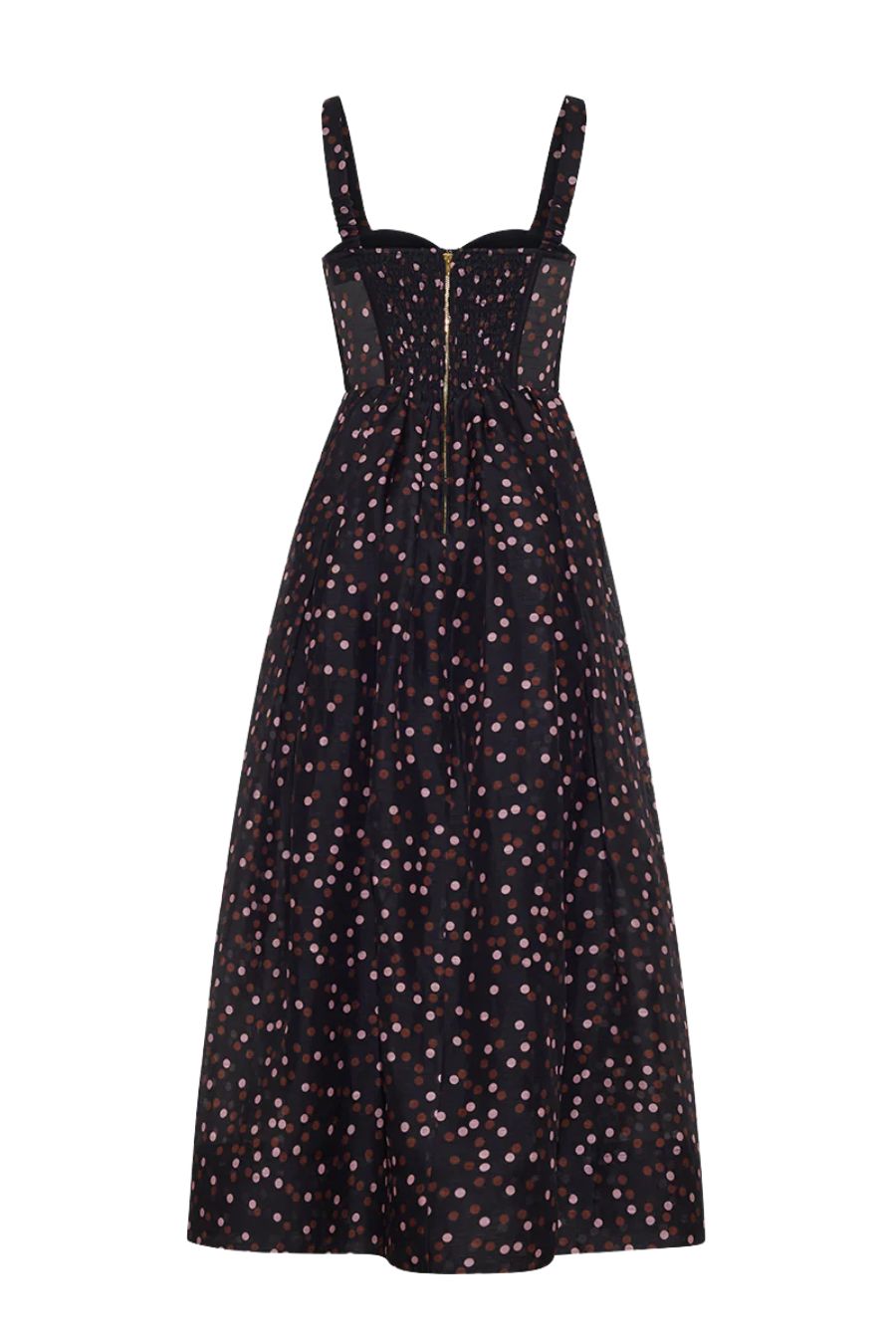 Pheobe Midi in Stamped Dot Black