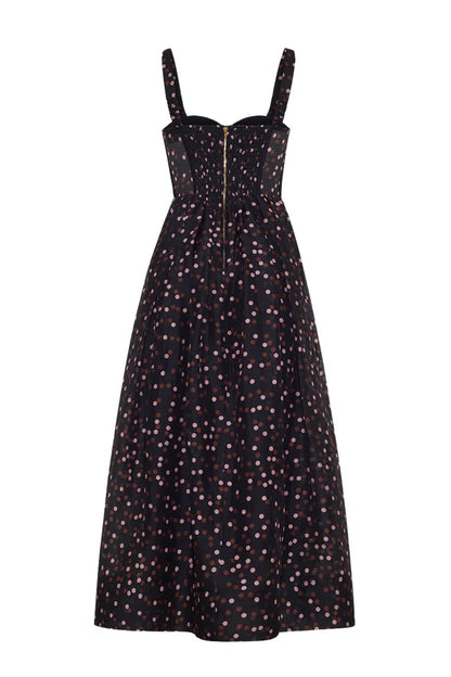 Pheobe Midi in Stamped Dot Black