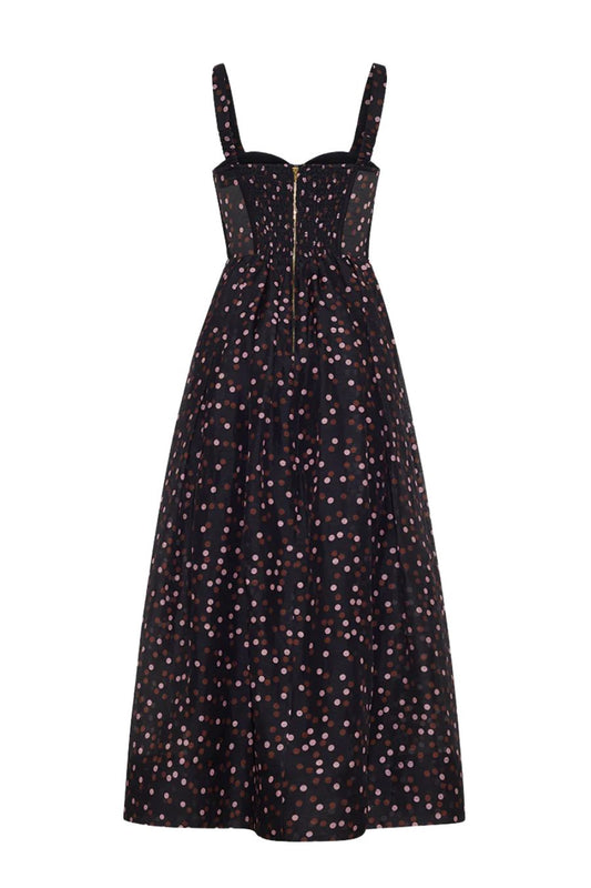 Pheobe Midi in Stamped Dot Black