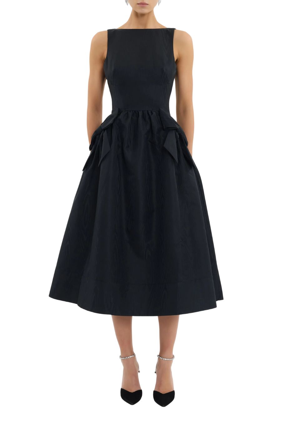 Narcissa Midi Dress in Black