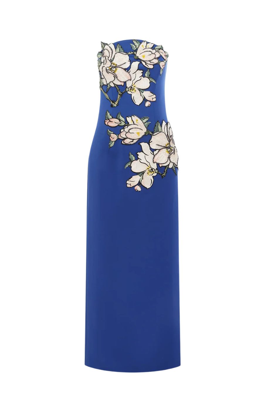 Ava Appliqué Floral Bustier Maxi Dress