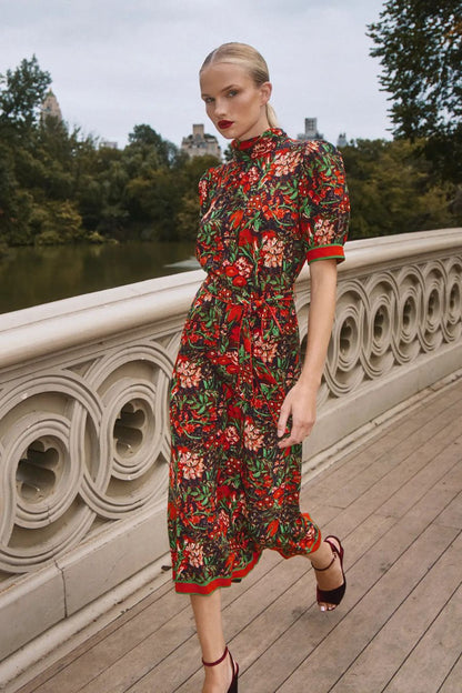 Langley Dress in Holiday Floral