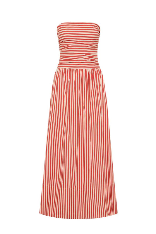 Vera Maxi Dress Orozco Stripe Dusty Tomato