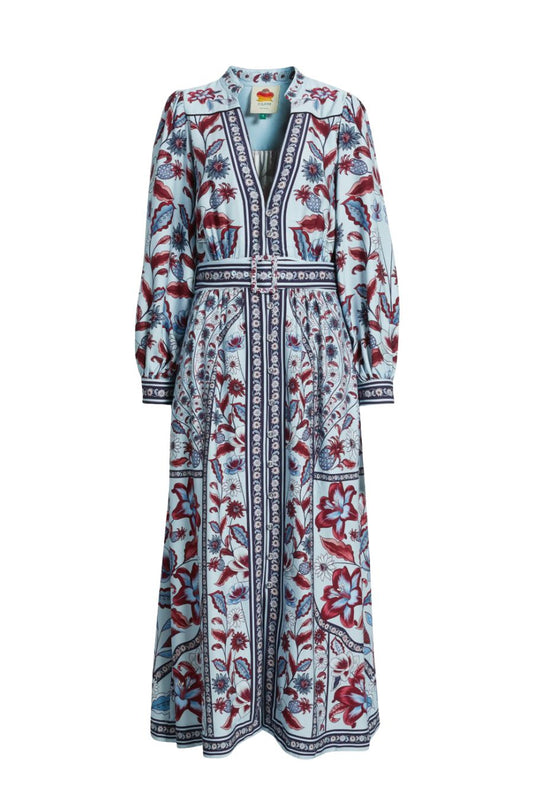 Marcelle Maxi Dress in Soft Blue