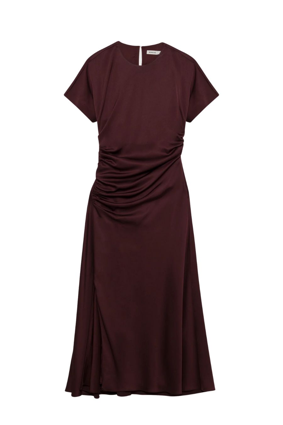 Marabella Satin Midi Dress in Mahogany