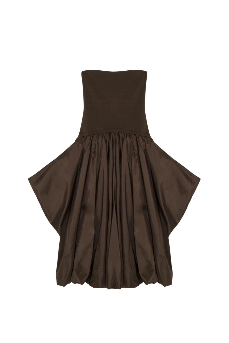 Izzy Strapless Taffeta Midi Dress