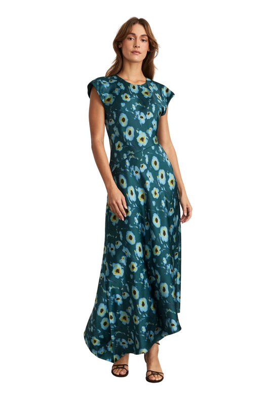 Violeta Dress in Emerald Multi