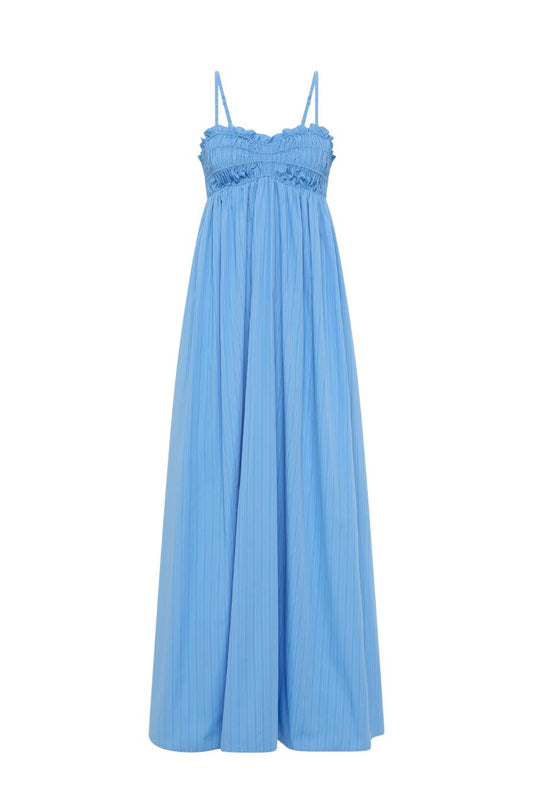 Presa Maxi Dress Mico Pinstripe Azul