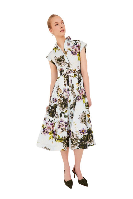 Octavia Dress in Margaux Bloom Blue