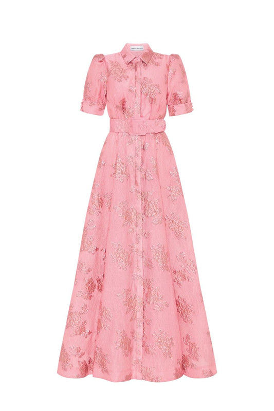 Annette Button Gown in Pink