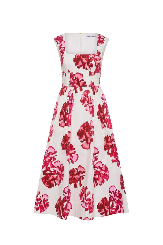 Damask Rose Midi Dress
