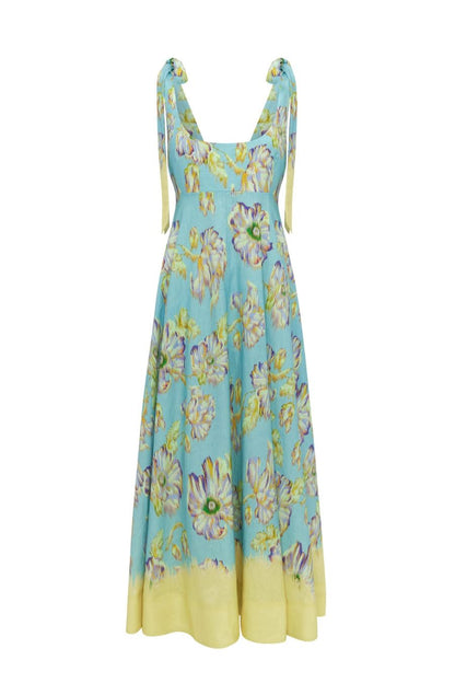 Jerry Ballet Dress in Blue Multi