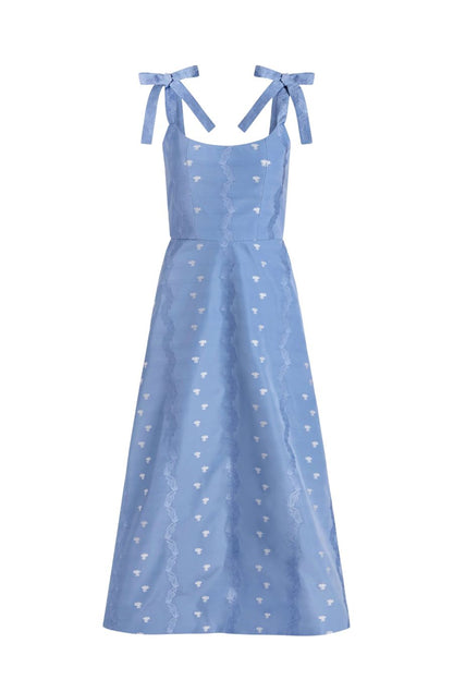Rosalina Wedgwood Floral Taffeta Dress