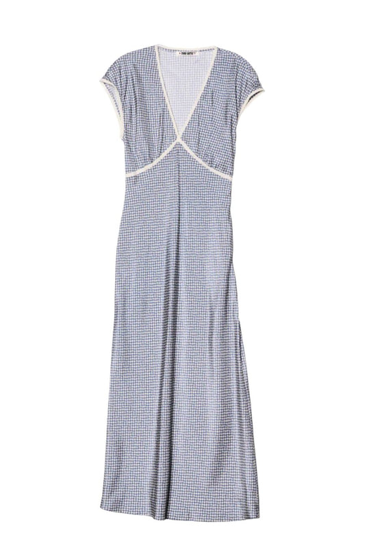 Indine Gingham Silk Dress