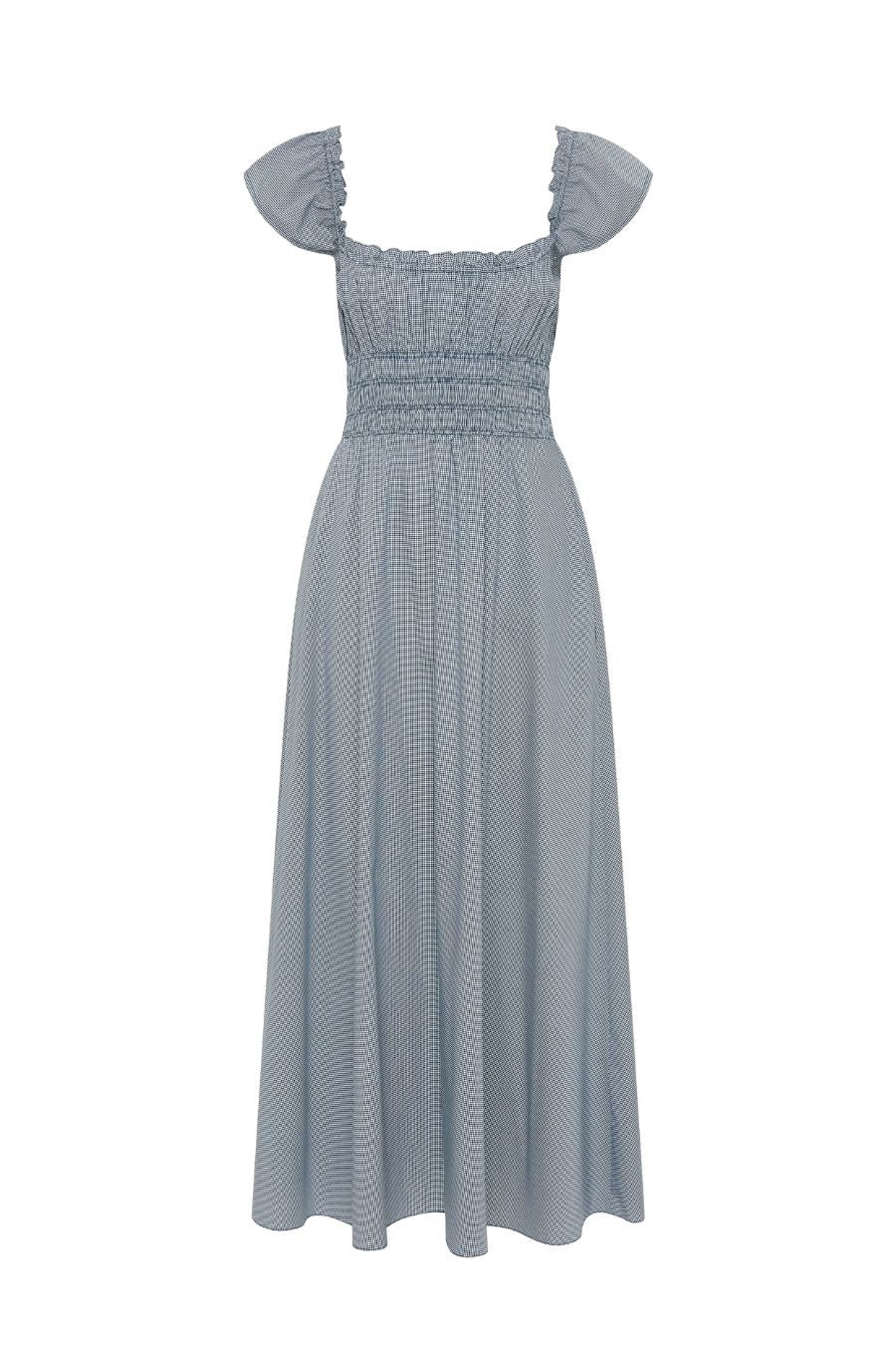 Janne Midi Dress Hanne Gingham Vintage Navy