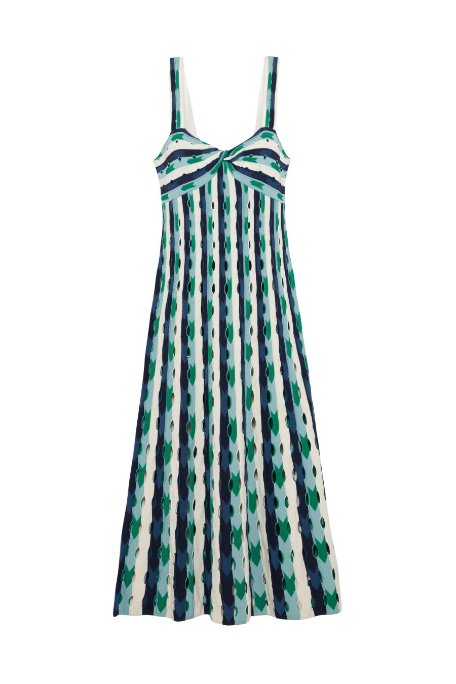 Christina Midi Dress in Kelly Green Multi