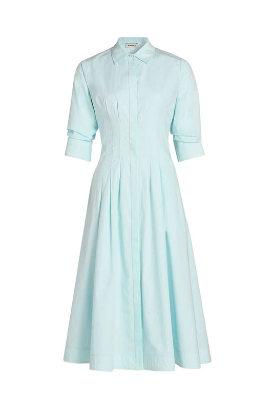 Jazz Cotton Midi Dress in Sky