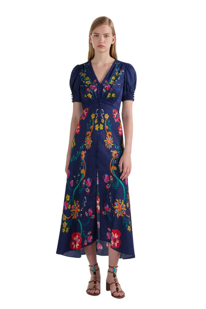 Lea Long Dress in Corsage Bloom