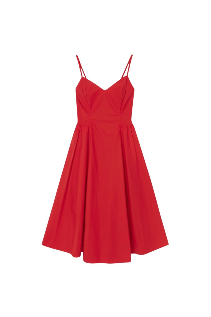 Bardot Dress in Red Flash