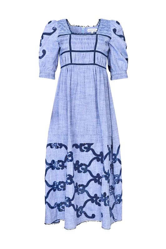 Rowe Dress in Seabank Chambray