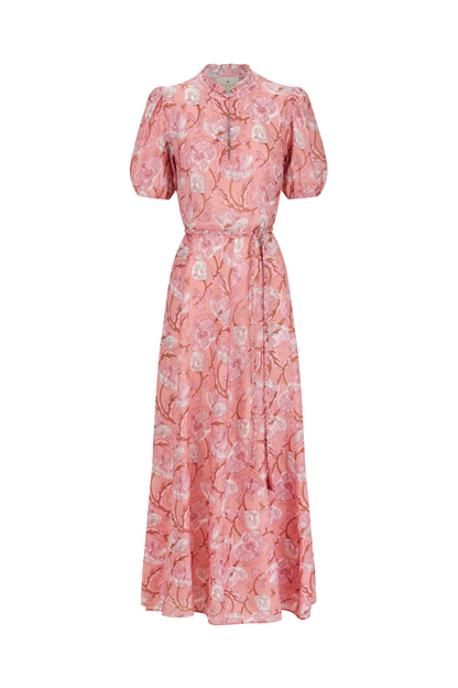 Oceanus Dress in Hibiscus Pink