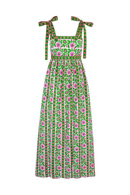 Emerald Border Mykonos Dress