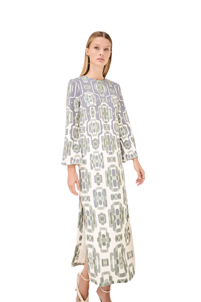 Larissa Dress in Blue Sage