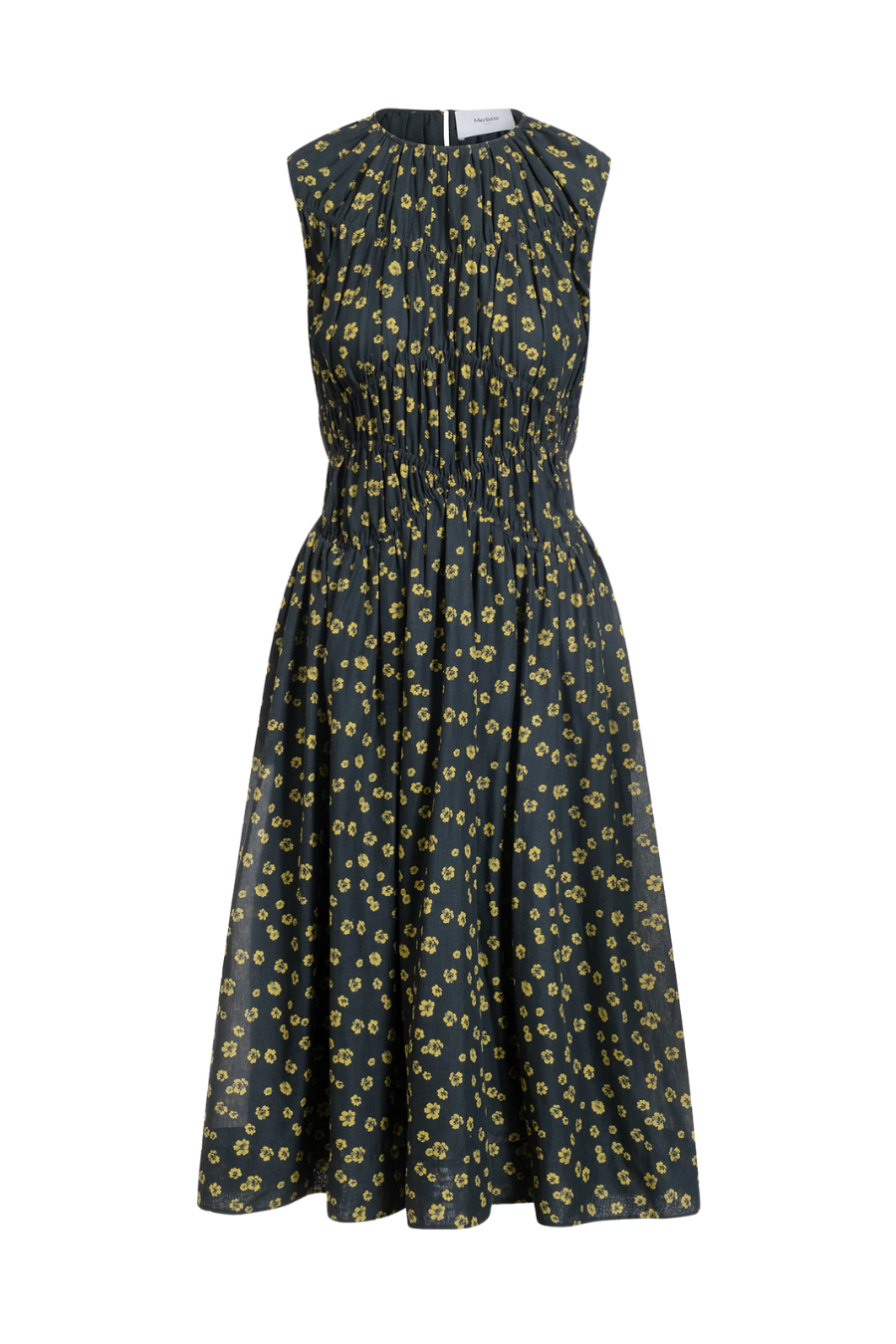 Villard Dress in Lemon Navy Floral