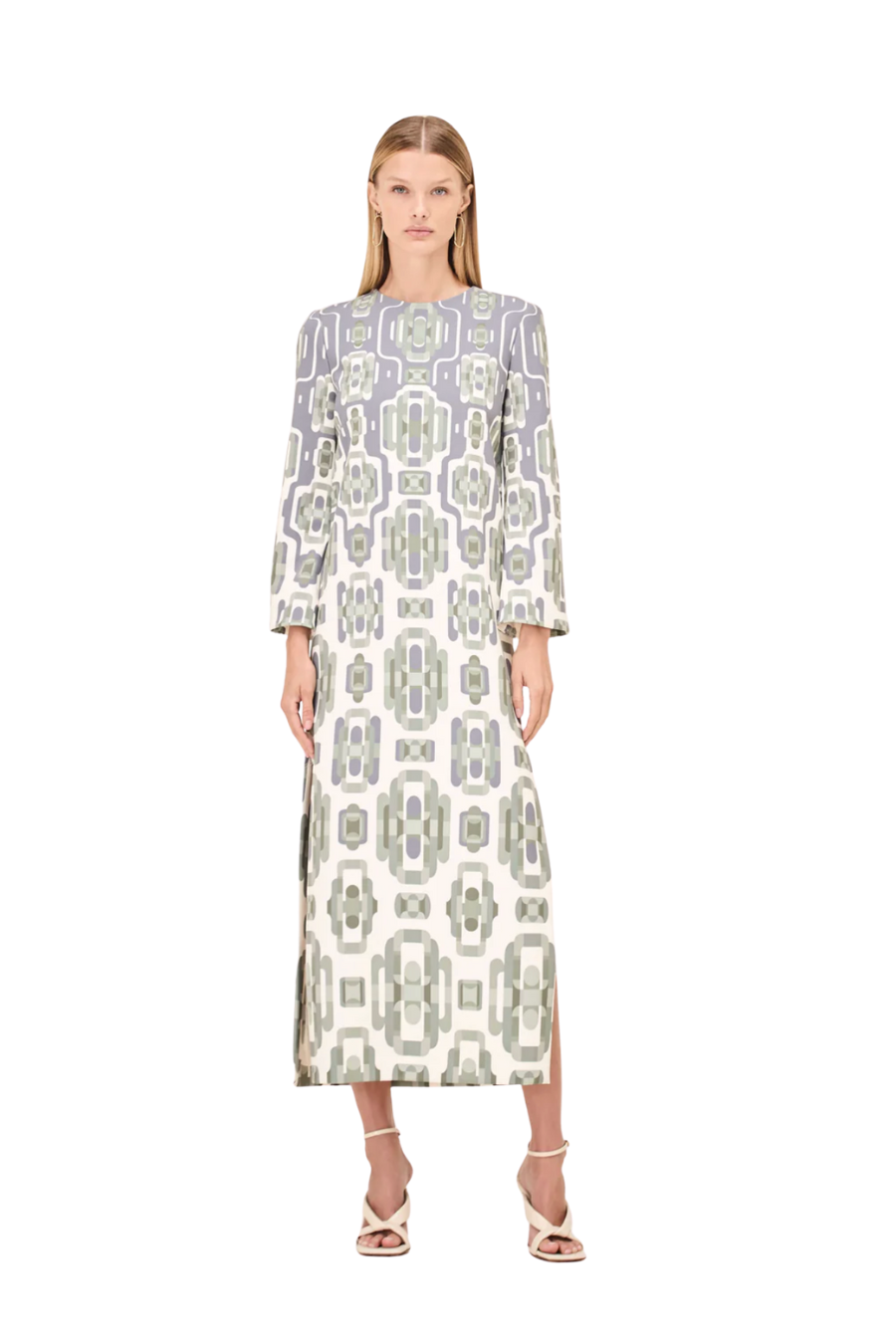 Larissa Dress in Blue Sage