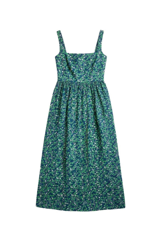 Scoopneck Dress in Dark Blue Limes