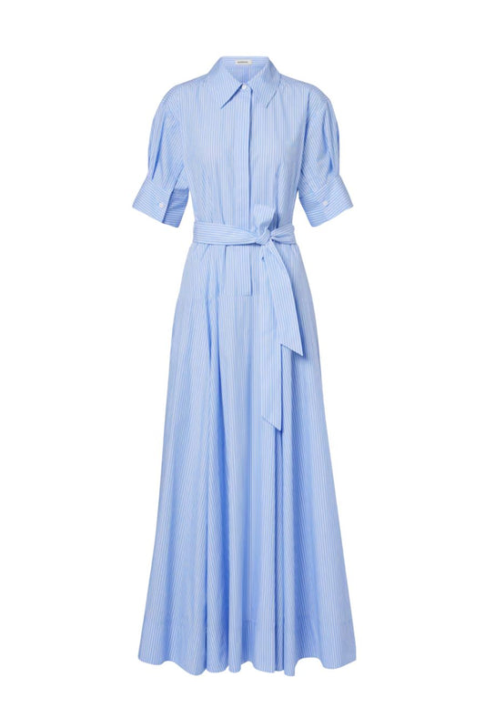 Truman Shirt Dress in Periwinkle Stripe