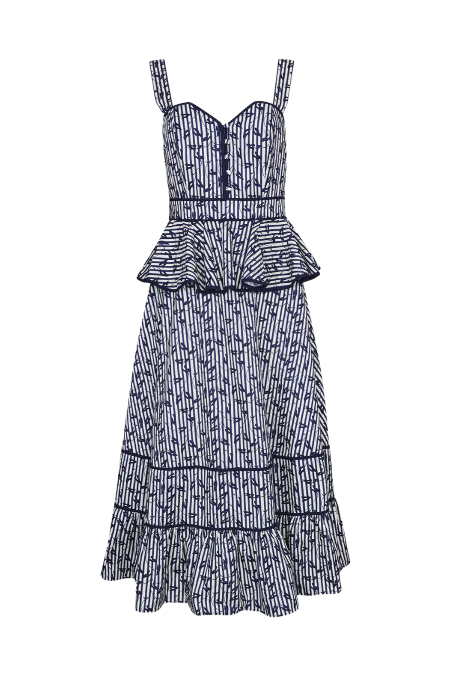 Lacey Dress in Vine Stripe