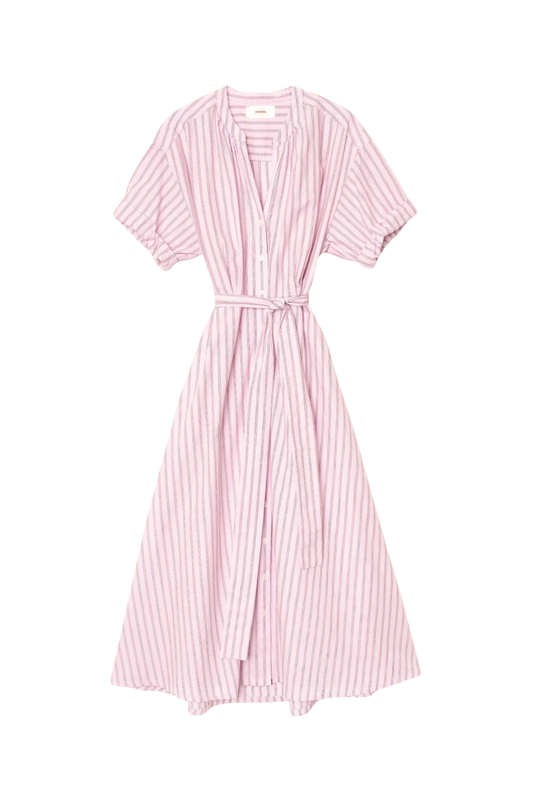 Liora Dress in Blush Cherry Stripe