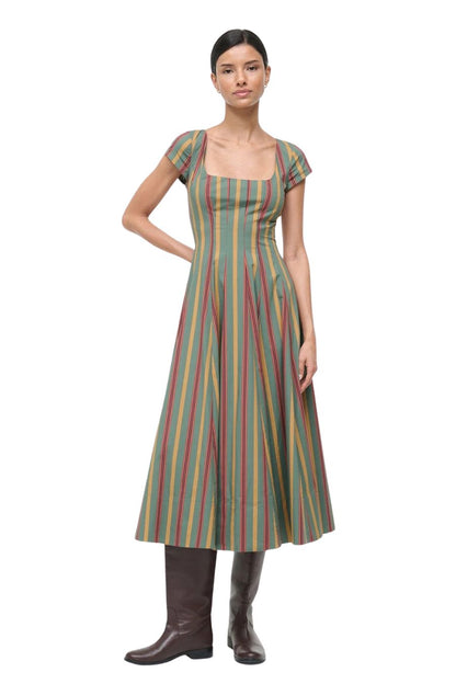 Short Sleeve Wells Dress in Trailblazer Stripe