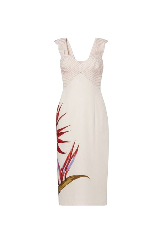 Strelitzia Midi Dress in Sand