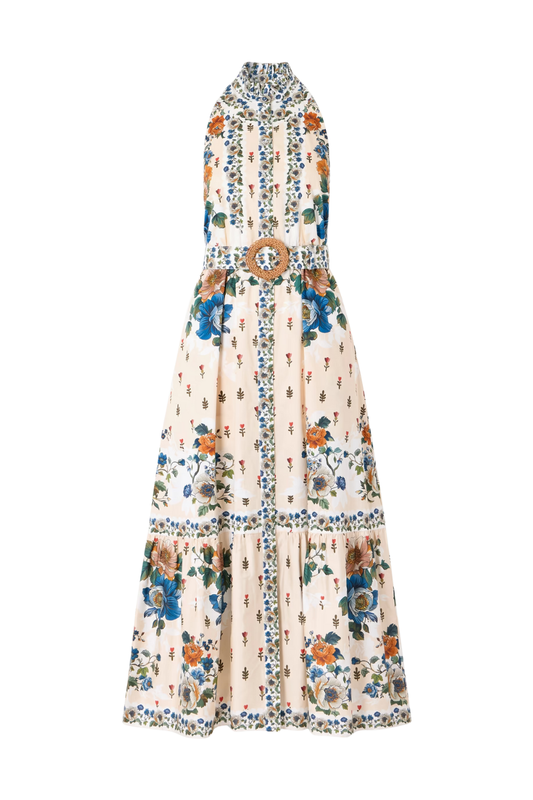 Biba Cotton Maxi Dress in Magical Blossom Cream