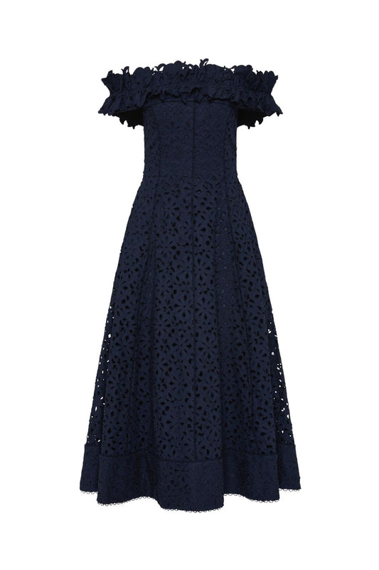 Antalya Midi Dress in Navy