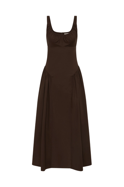 Marcella Midi Dress in Espresso