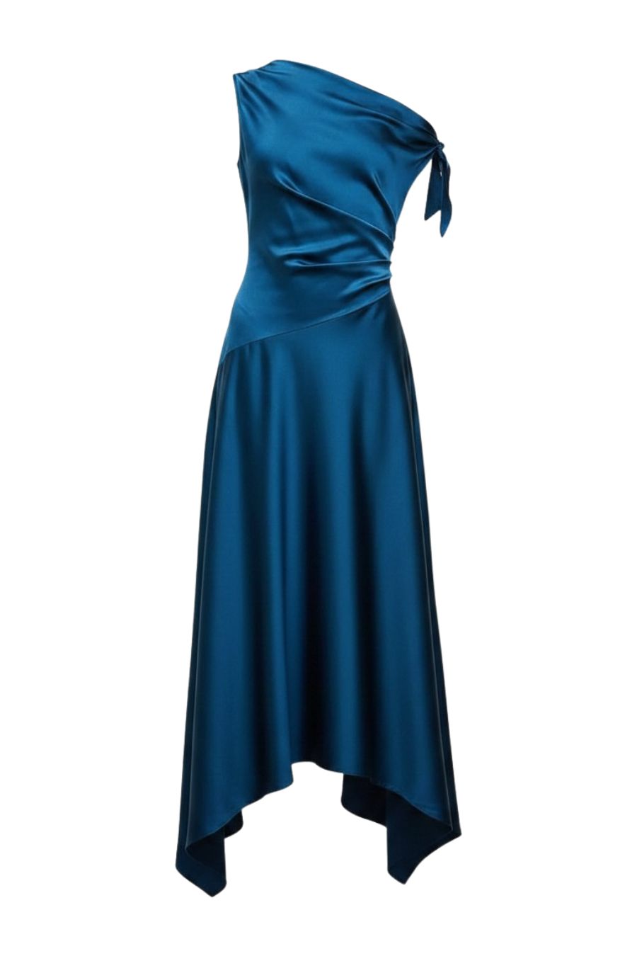 Portia Silk Dress in Harbor