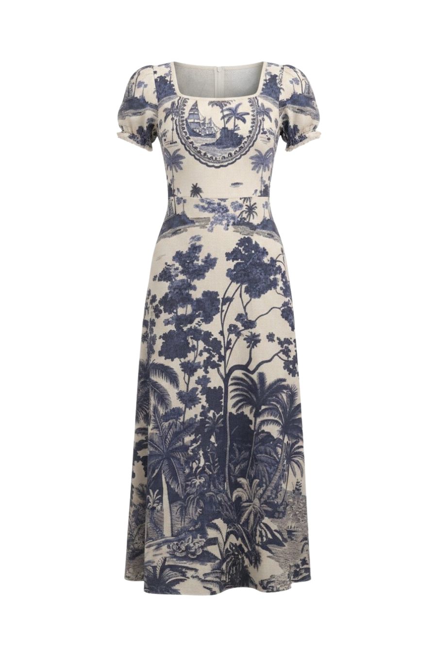 Cecily Dress in Bermuda Toile