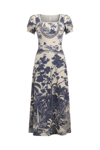 Cecily Dress in Bermuda Toile