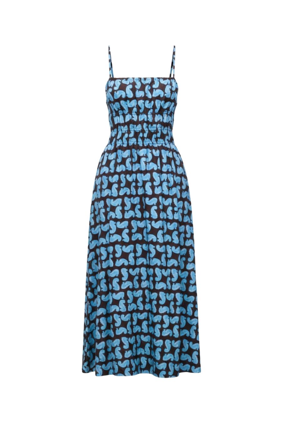 Ayla Linen Dress in Seahorse