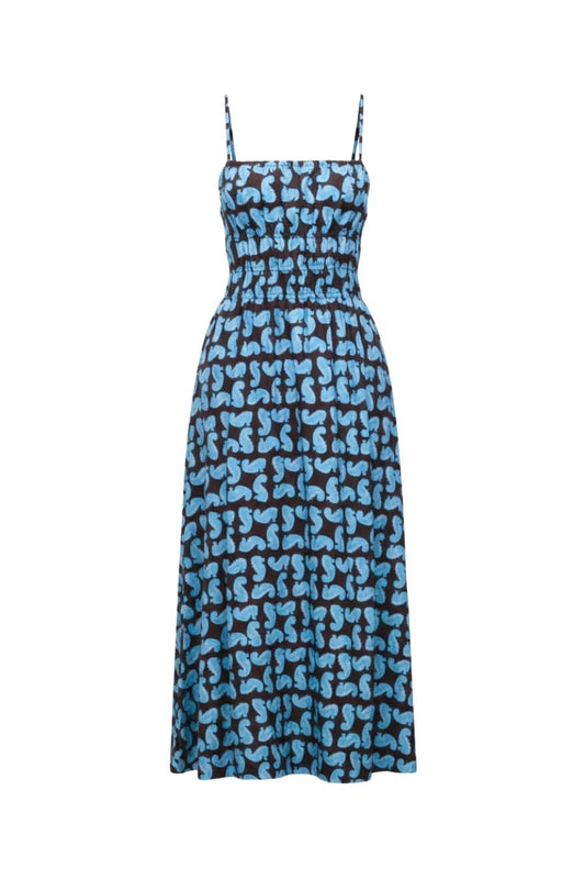 Ayla Linen Dress in Seahorse
