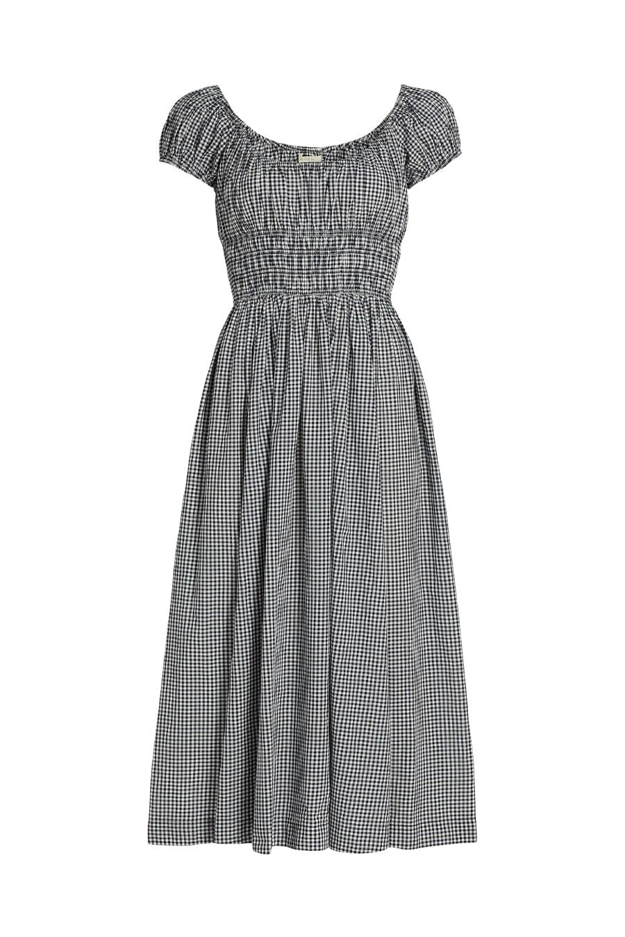 Quinley Dress in Navy La Maddalena Gingham