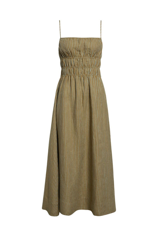 Ayla Linen Dress in Porto Stripe