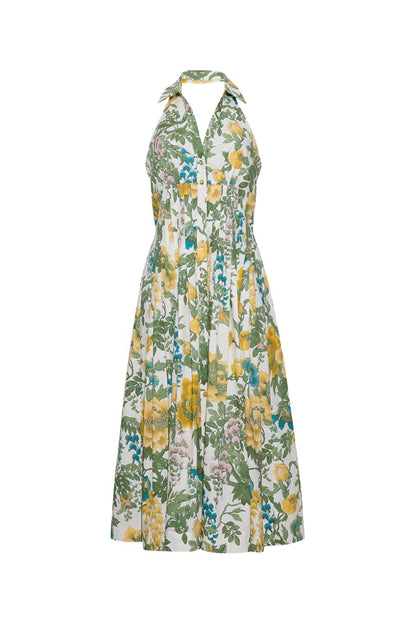 Rashida Dress in Flora Meadow Ivory
