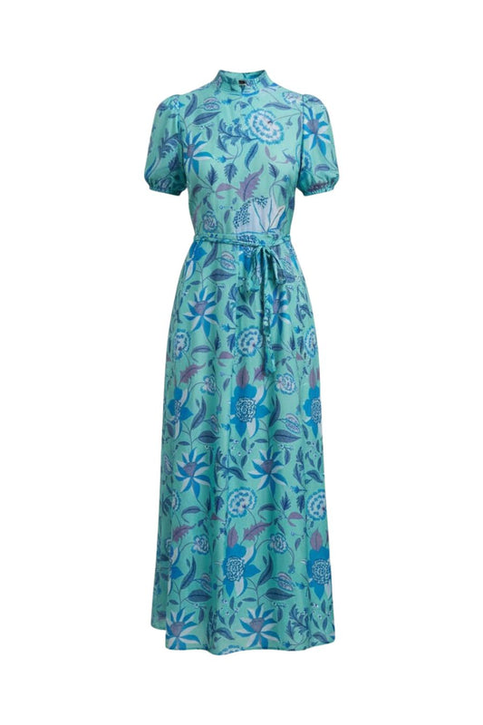 Oceanus Dress in Shellflower Blue